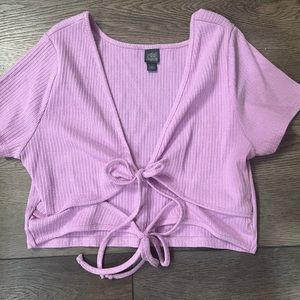Light purple cropped top